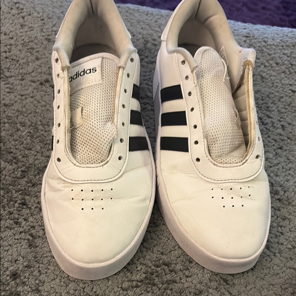 Adidas White and Black Sneakers Classic Design